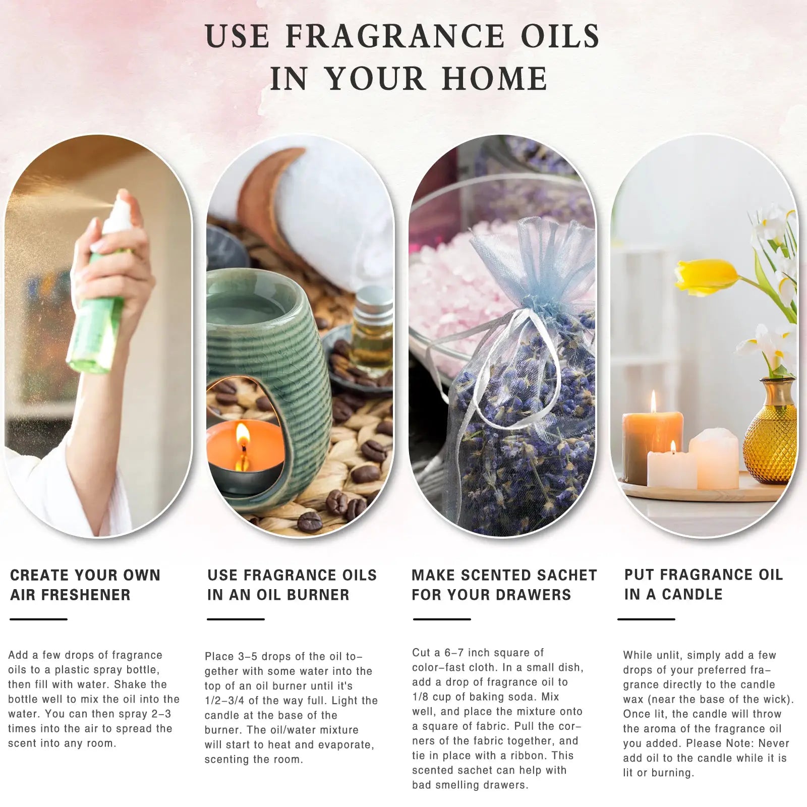 PHATOIL 10ml Natural Plant Essential Oil Eucalyptus Lavender Bergamot Vanilla Peppermint For Diffuser