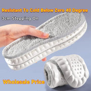 4D Cloud Technology Plush Thickened Winter Insoles For Warmth And Comfort Cashmere Softness And Cold Proof Foot Safety
