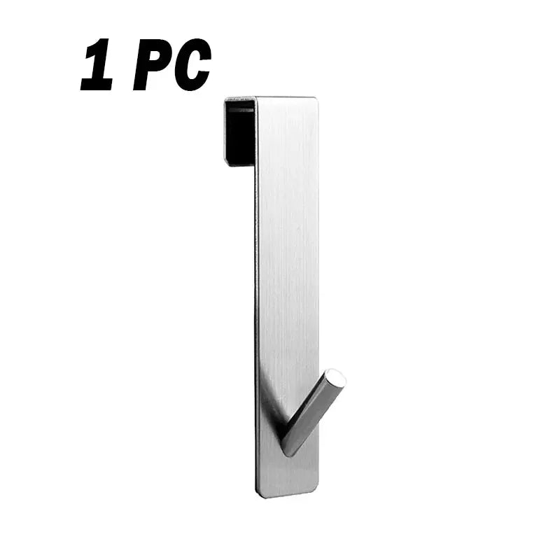 Stainless steel over-glass shower door back hook with S-shaped robe hanger, Simples Market, 1 pc