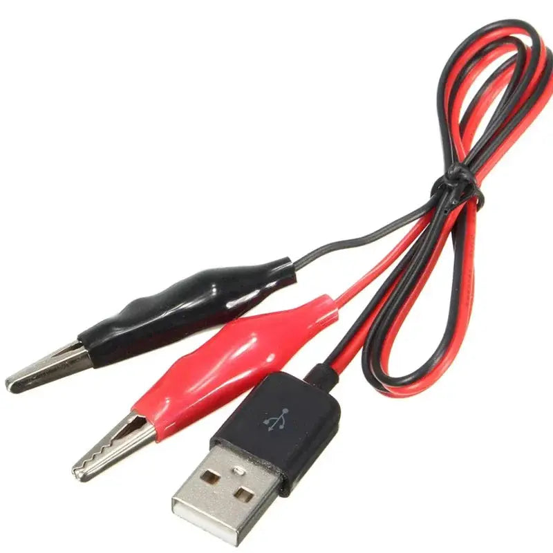 Metal Alligator Clip Test Clamp USB Adapter For Multimeters Crocodile Clip Probes For Car And Home Electronics