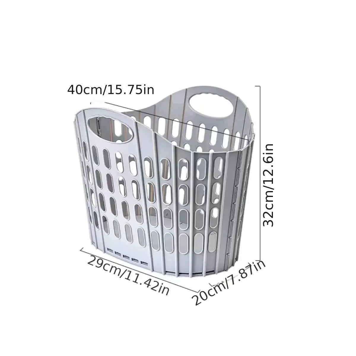Simples Market foldable laundry hamper; high-capacity, portable fabric basket, space-saving collapsible organizer.