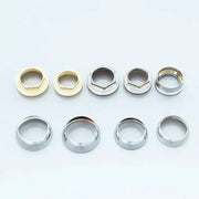 Simples Market faucet cap covers set, 35/40mm, assorted gold and silver finishes, 10 pcs for kitchen, bathroom
