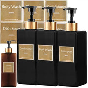 Shower Soap Dispenser Set Refillable Bottles For Shampoo And Conditioner Hand Soap Dish Soap Bathroom And Kitchen