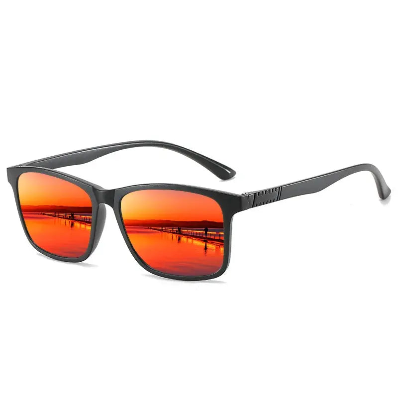 DesignerLux Vintage Check Square Sunglasses With UV400 Protection Durable Polycarbonate Frames For Men And Women