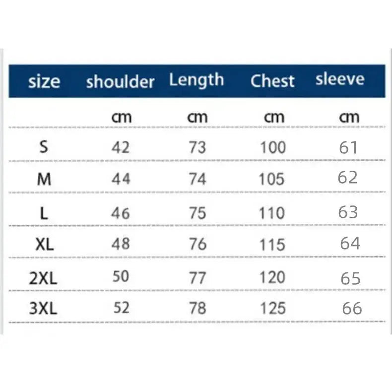 Men's slim-fit long sleeve shirt size chart by Simples Market with shoulder, length, chest and sleeve (cm) for S-3XL.