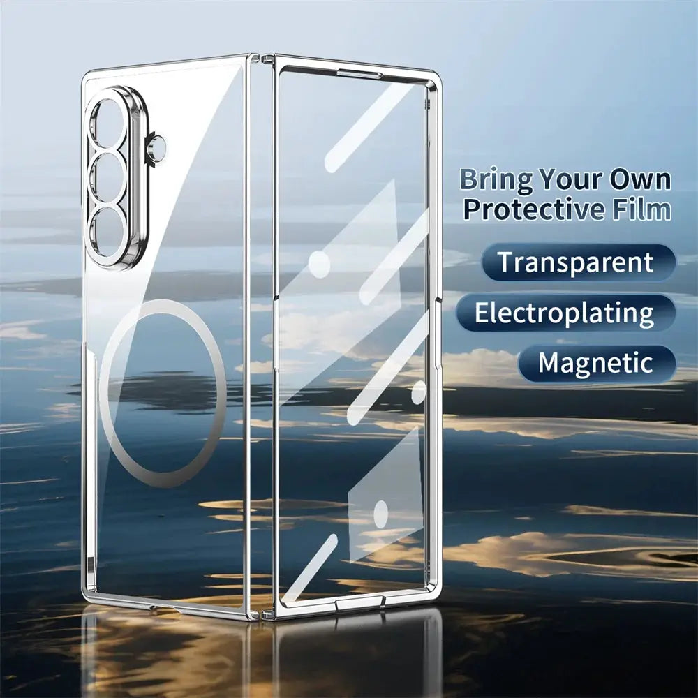 Simples Market HD Clear tempered film magnetic phone case for Samsung Z Fold 7/6/5/4/3