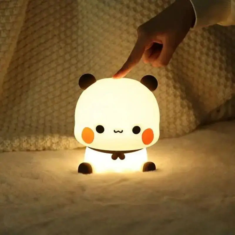 Kawaii Panda LED Night Light Soft Eye Protecting Silicone Glow For Kids Bedrooms And Living Rooms