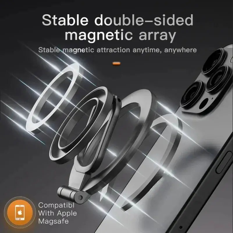 MagGrip Dual Mode Phone Grip With Double Sided Magnetic Ring Stand And Kickstand For MagSafe iPhone 14 15 16 Pro Max