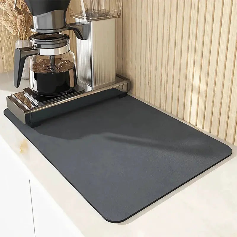 Super Absorbent Anti Slip Kitchen Drying Mat Large Draining Mat Quick Dry For Countertops And Bathroom