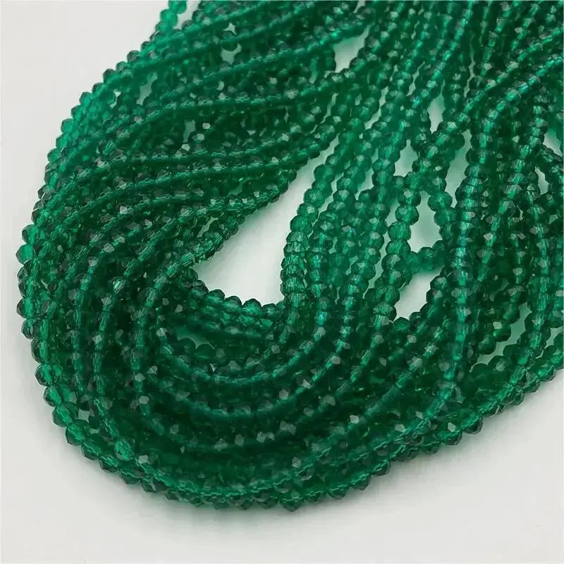 4mm Flat Crystal Glass Beads for Jewelry Making Loose Beads for Bracelets Necklaces and Earrings DIY Jewelry Supplies