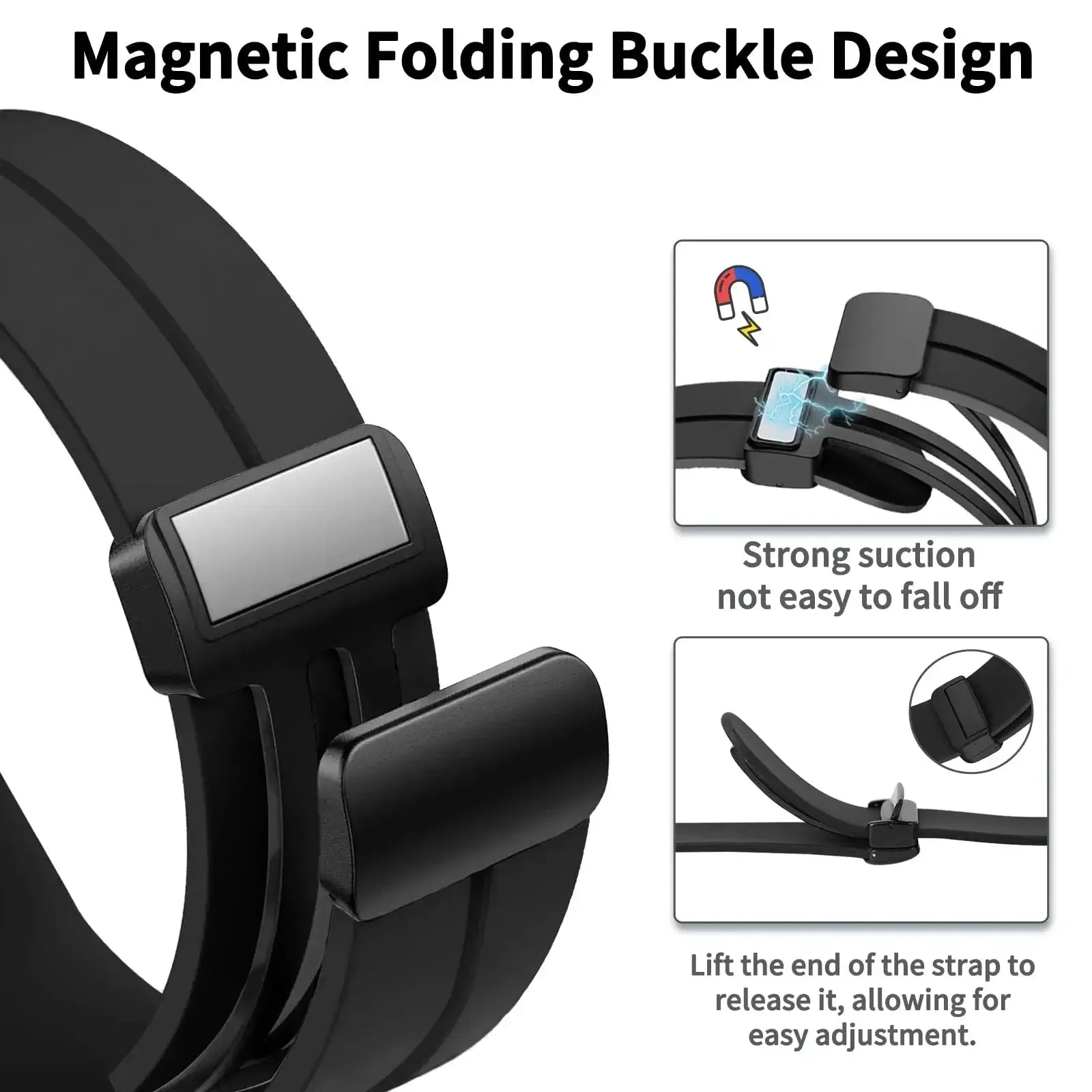 Simples Market silicone watch strap with a magnetic folding buckle for Samsung Galaxy Watch and Huawei GT (20/22mm)