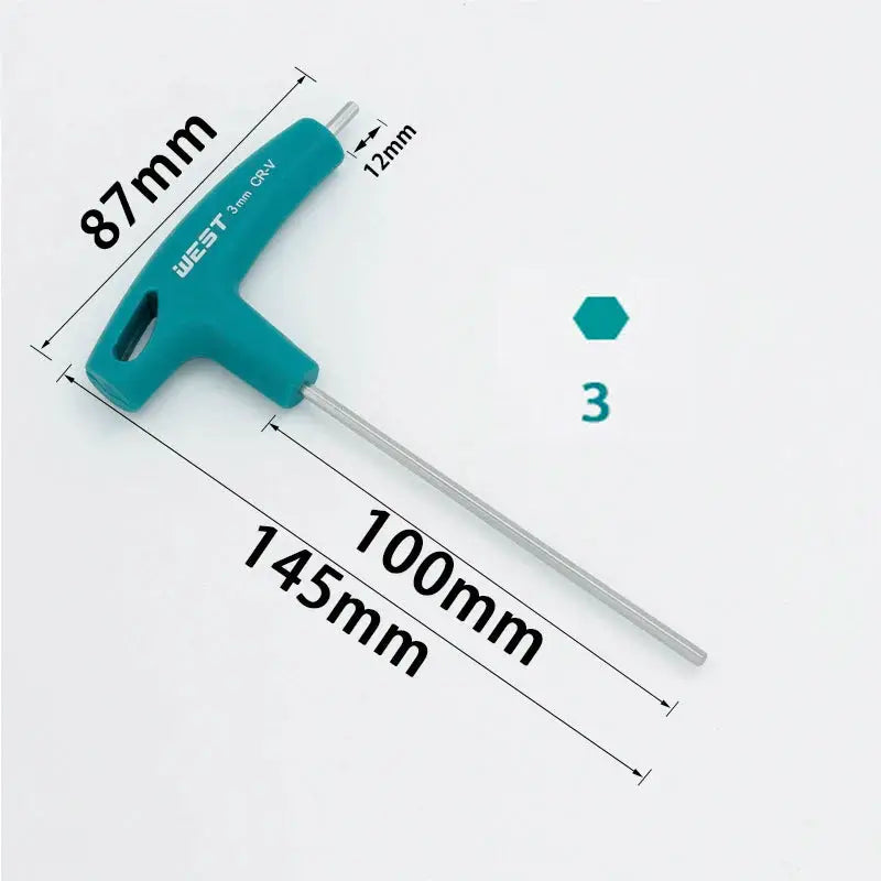T Handle Hex Allen Key Set For Bike Repair Tools Ergonomic Grips 2mm 2.5mm 3mm 4mm 5mm 6mm 8mm