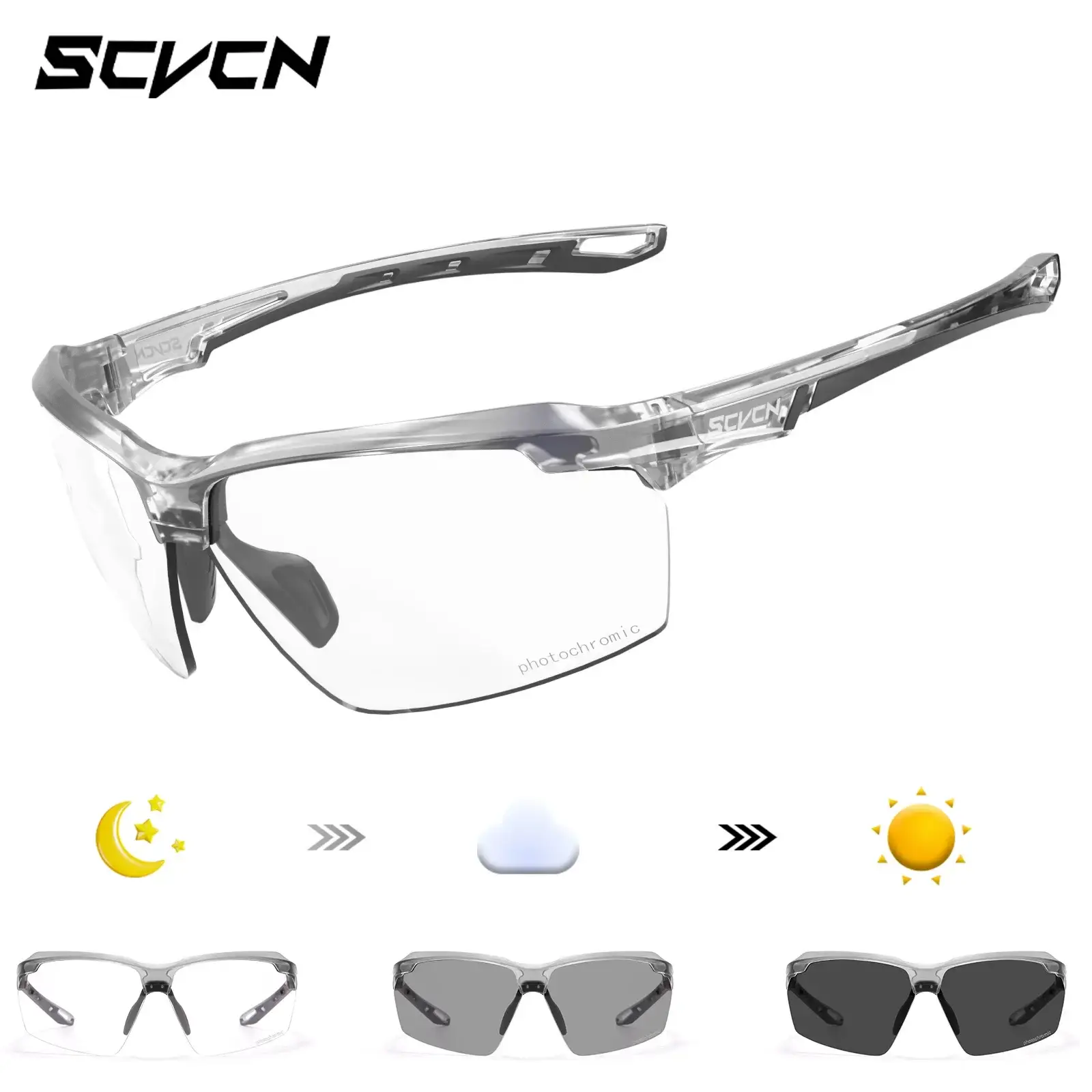 SCVCN Explosion Proof Airsoft Eyewear With Photochromic Polarized Lenses For All Lighting Conditions