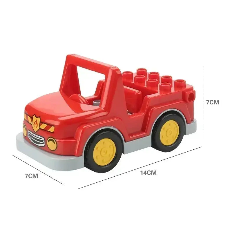 Big Building Blocks Accessories Compatible With Large Bricks Educational Toy Set For Kids Trucks Cars City Traffic