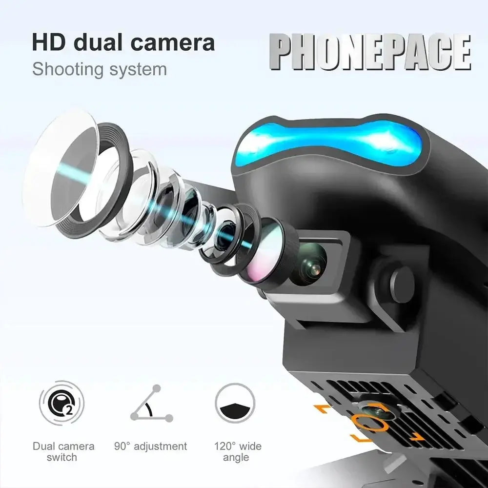 E99 Folding Drone Quadcopter With Remote Control 4K HD Photography Four Axis UAV Altitude Hold