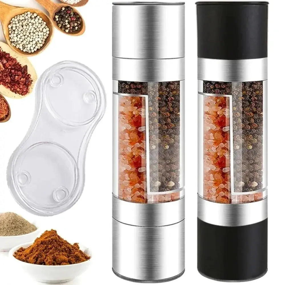 1pc Manual Pepper And Sea Salt Grinder Stainless Steel Spice Crusher Reusable Mill For Kitchen