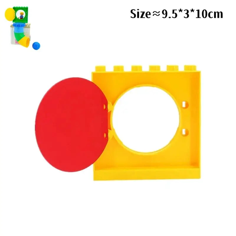 Big Building Blocks Duplo Compatible Large Brick Ferris Wheel Seesaw Slide Swing Educational Toy For Kids