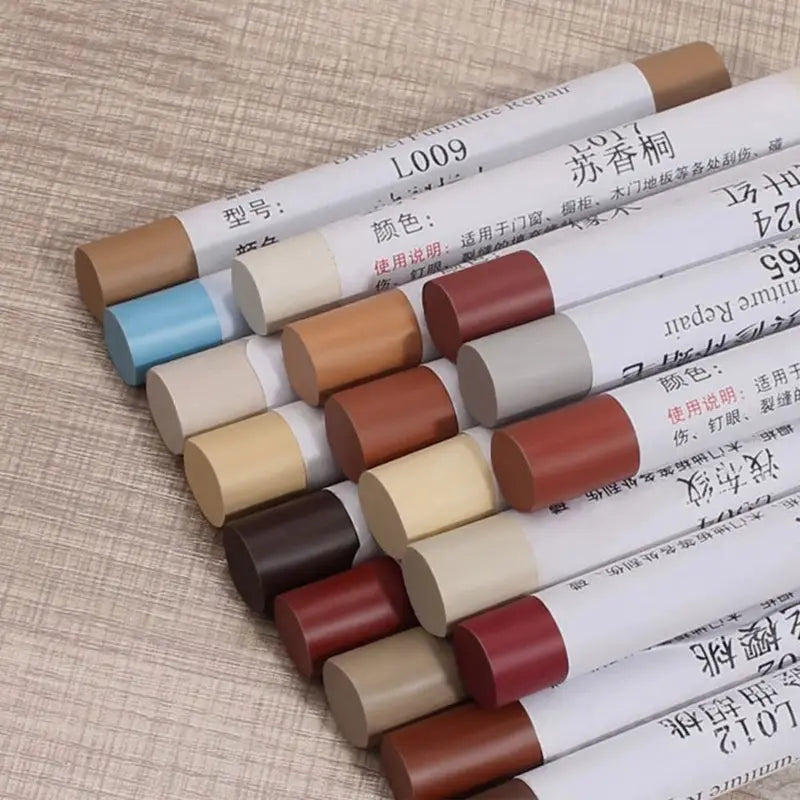 Waterproof wooden furniture scratch repair pen set with assorted colors