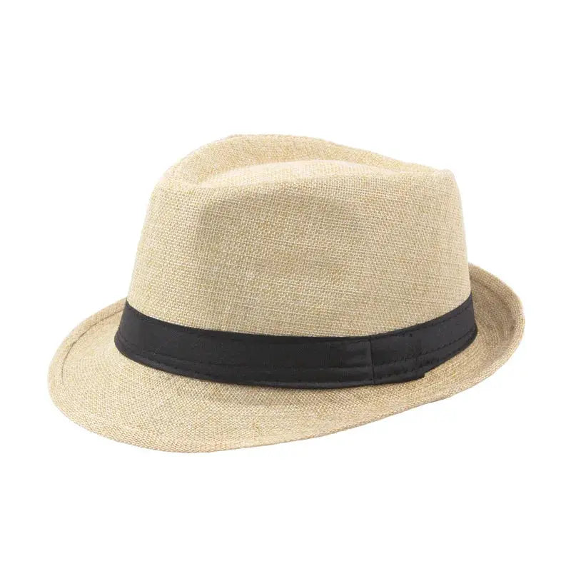 Unisex Wide Brim Straw Hat For Men And Women Summer Jazz Sun Cap Panama Fedora Outdoor Casual