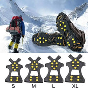 SnowGrip 10 Tooth Snow Claw Shoe Covers For Men And Women Non Slip Traction Crampons For Hiking