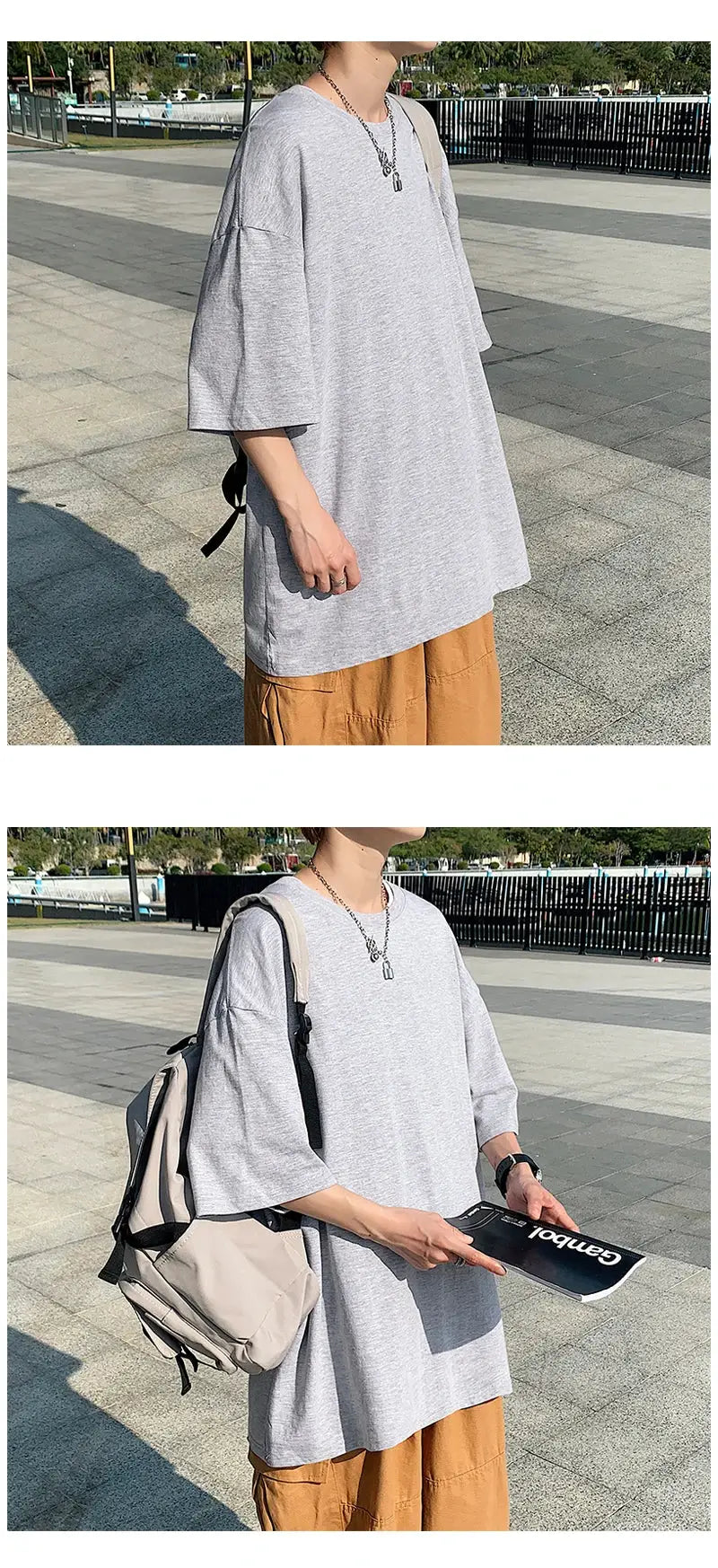 Oversized Summer Short Sleeve Men's T Shirt New Fashion Solid Loose O-Neck T Shirts Mens Cotton Hip Hop Streetwear Top Tees 5XL