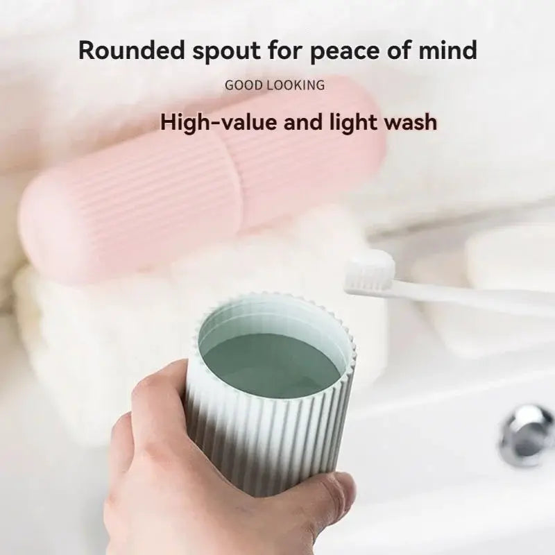 TrailGuard Portable Toothbrush And Toothpaste Case With Breathable Air Holes Keeps Bacteria Away For Travel