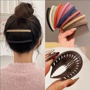 Womens Fashion Large Simple Hair Comb Hairpin Headband Accessory Plastic Fashion Bangs Fixed Style - Simples Market