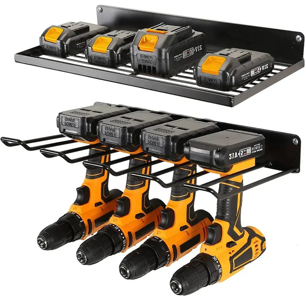 Power Tool Wall Mount Holder Heavy Duty Pegboard Wall Storage Rack For Drill Screwdriver And Tool Set In Workshop Garage