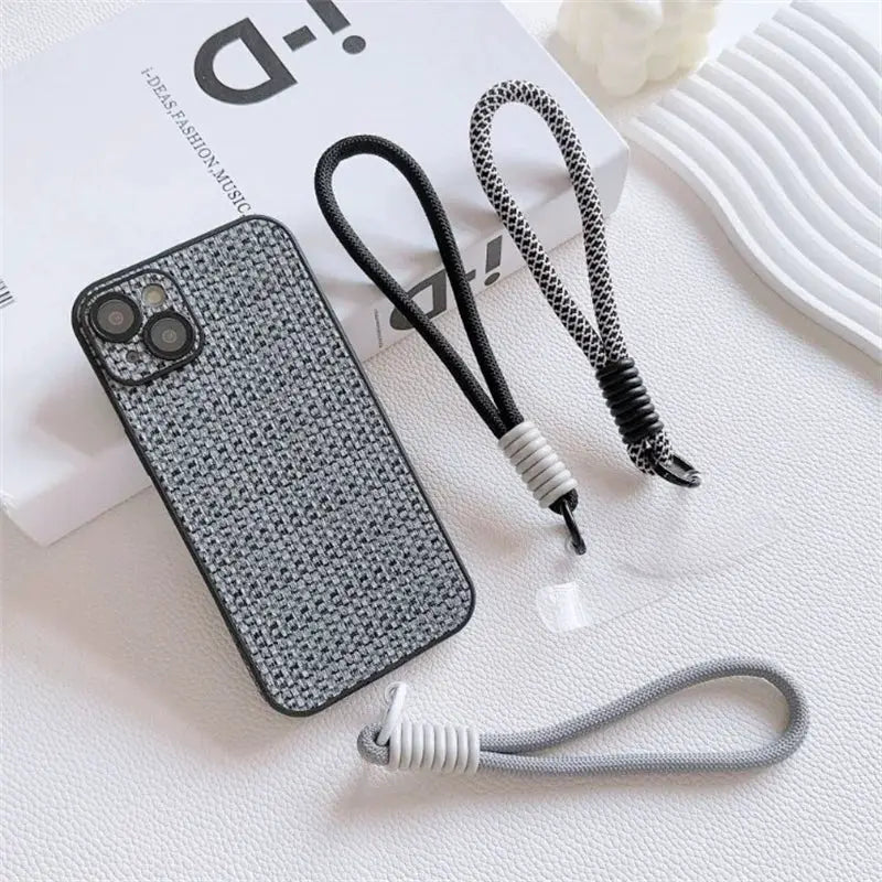Mobile Phone Lanyard Strap With Patch Attachment For Secure Phone Case Rope Keychain And Hanging Chain