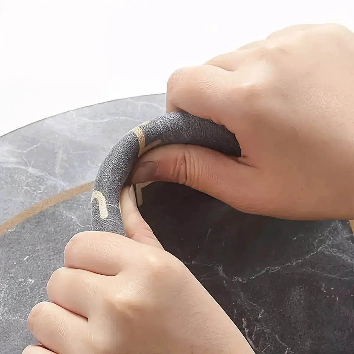 Simples Market special-shaped diatom mud bathroom mat, round gray anti-slip floor mat