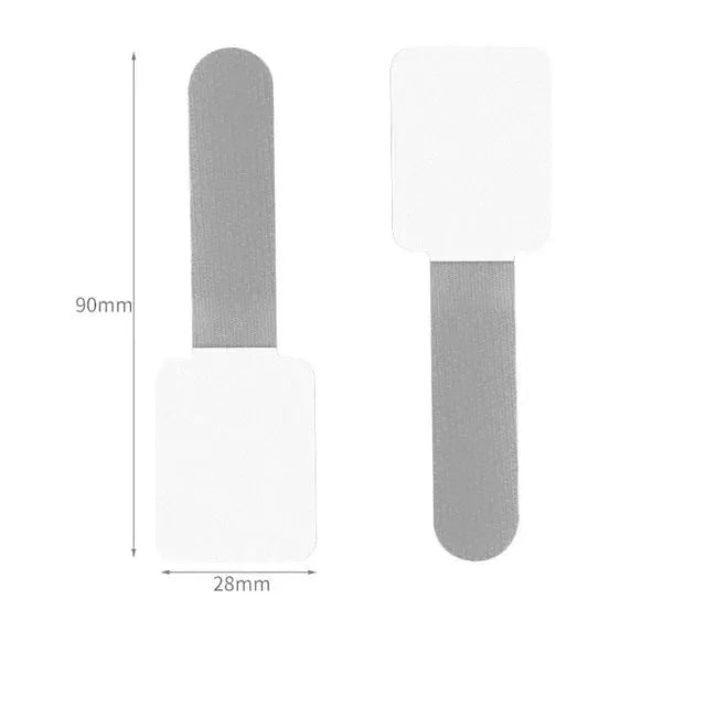 Releasable nylon cable organizer ties, grey strap with white head, 2-pack