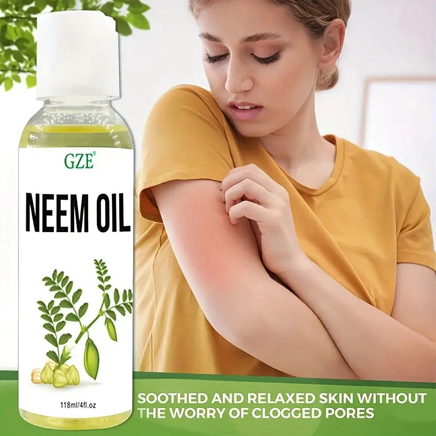 GZE Neem Oil Undiluted Cold Pressed For Skin And Hair Growth Nails Health Everyday Use