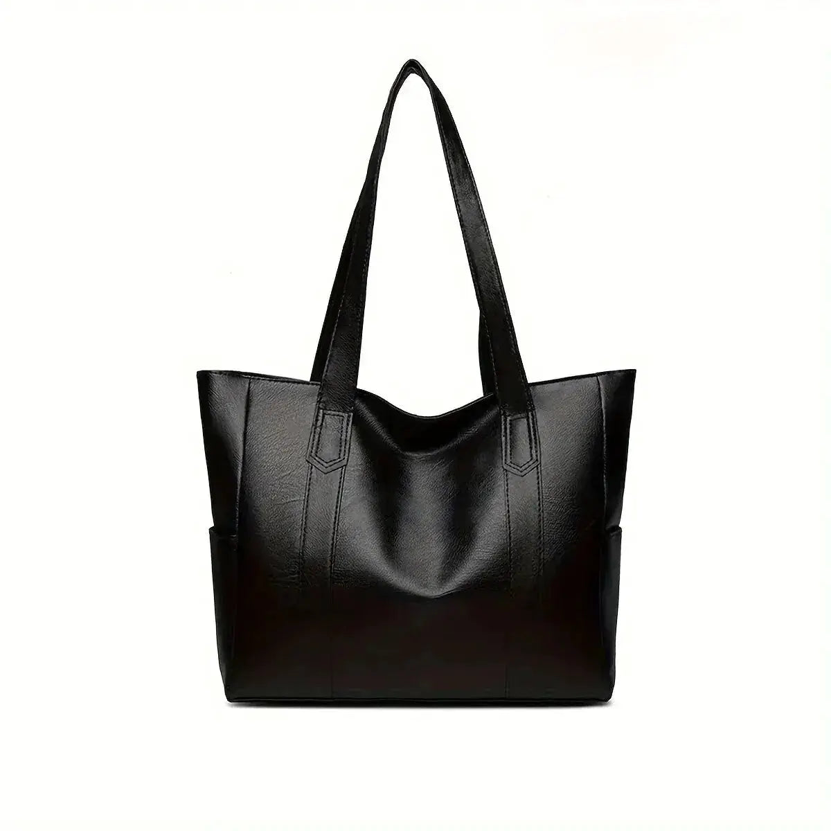 EcoVibe Vintage Large Capacity Tote Bag Premium Vegan PU Leather For Daily Commute And Weekend Trips