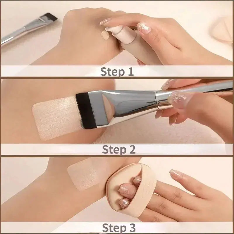 SilkLine Ultra Thin Foundation Brush For Precise Contour And Flawless Cream Makeup Blending