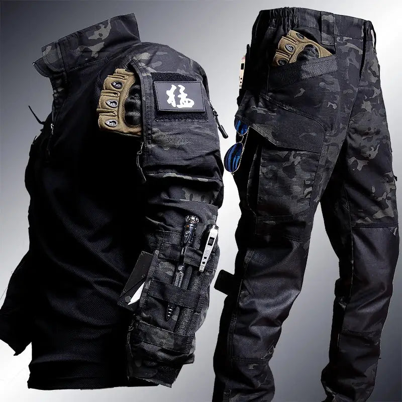 Men Tactical Uniform Camouflage Suit Set For Outdoor Hunting Airsoft Paintball Training Shirts And Pants