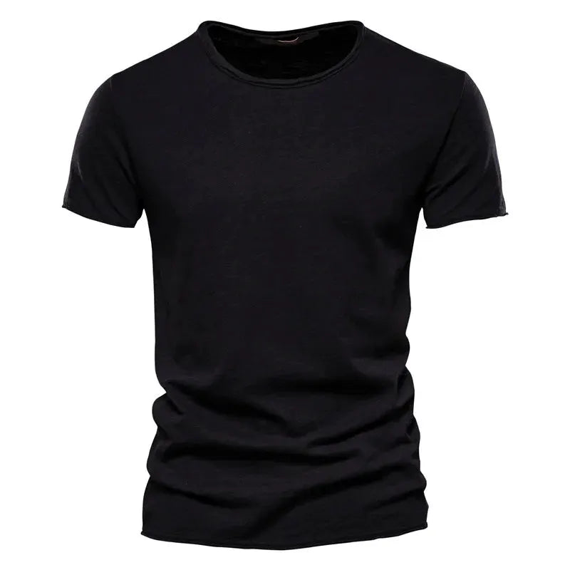 100 Percent Cotton Mens T Shirt Short Sleeve O Neck Solid Casual Tee For Fitness Summer Home Wear