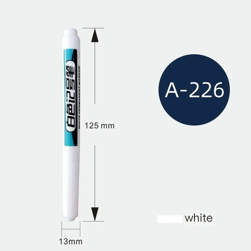 Simples Market white permanent paint pen, 0.7mm tip, for wood/plastic/glass/metal