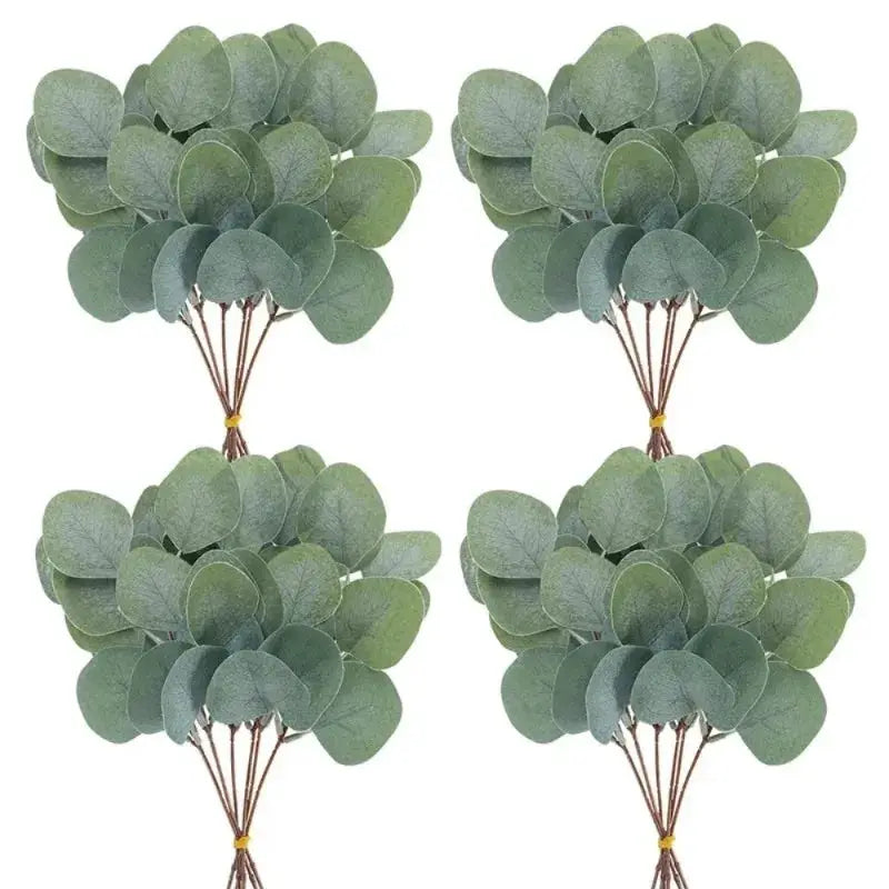 5 10 20 Pcs Eucalyptus Leaf Stems Artificial Green Plants For Living Room Decor Wedding Bouquets Vases Centerpieces