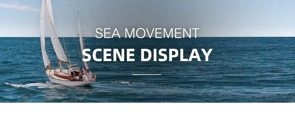 Sea movement scene display banner with a sailing boat on the blue ocean for Simples Market ADDIESIDVE watch.