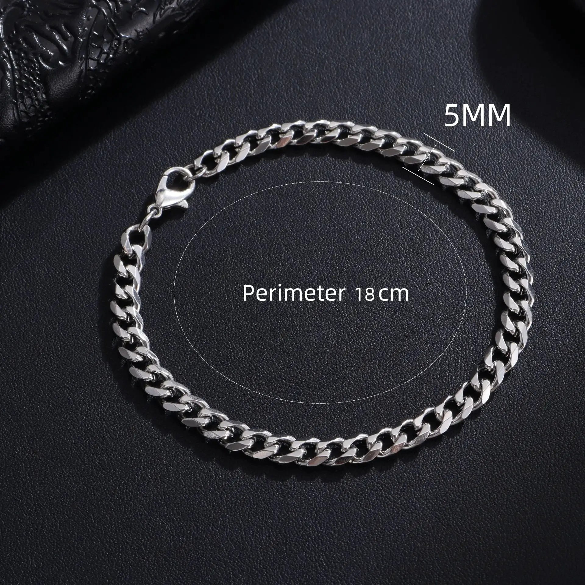 Stainless Steel Cuban Chain Bracelet For Men And Women 3mm 5mm 7mm 9mm Wide Durable Jewelry Gift