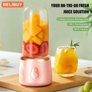 400ml Portable USB Rechargeable Juicer Blender for Fruit and Smoothies