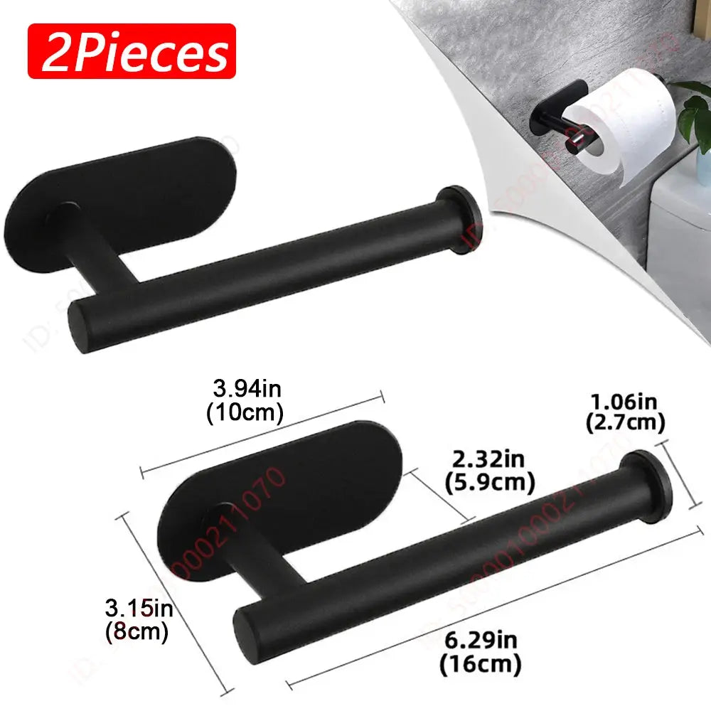 Adhesive Stainless Steel Toilet Paper Rack And Kitchen Towel Holder