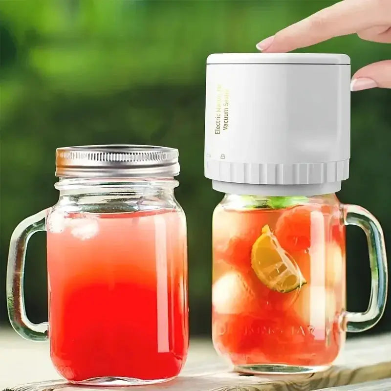 Cordless Electric Mason Jar Vacuum Sealer Kit For Wide Mouth Jars Ideal For Fermentation And Food Preservation