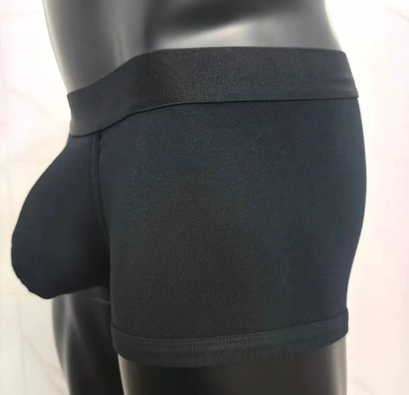 Boxer briefs, cotton, black, Simples Market, with large pockets