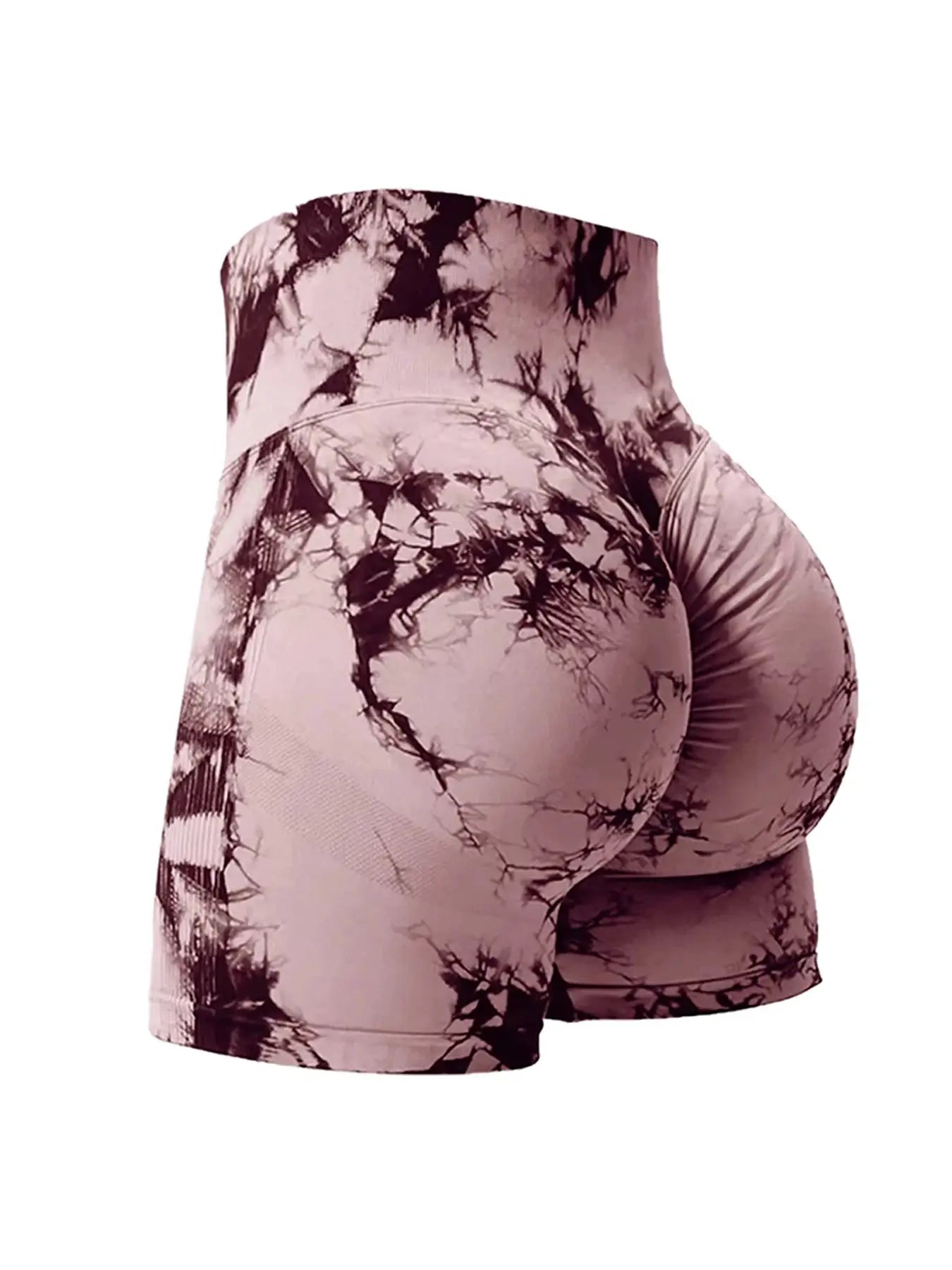 NovaFlex Tie Dye Butt Lifting Seamless Gym Shorts 2 Pack High Waist Nylon Elastane For Workout