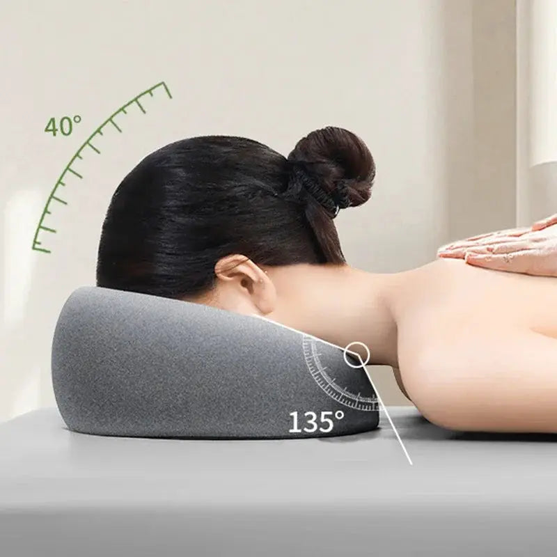 AuraEase Face Down Pillow For Prone Rest Ergonomic Memory Foam With Breathable Comfort And Neck Support