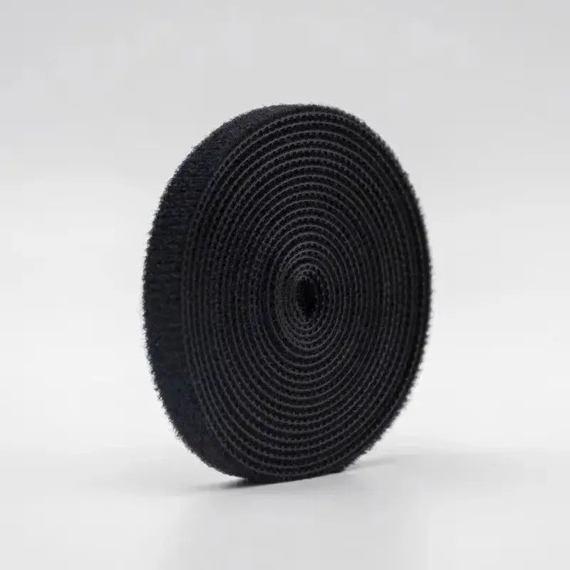 Cable organizer Velcro strap coil, black, by Simples Market for earphones and cables