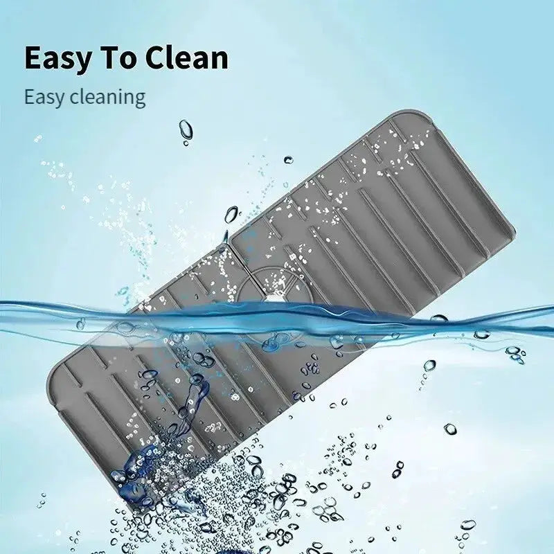 Silicone Faucet Mat Dish Soap Sponge Holder for Sink Countertop Drying Mat Splash Guard Drain Pad