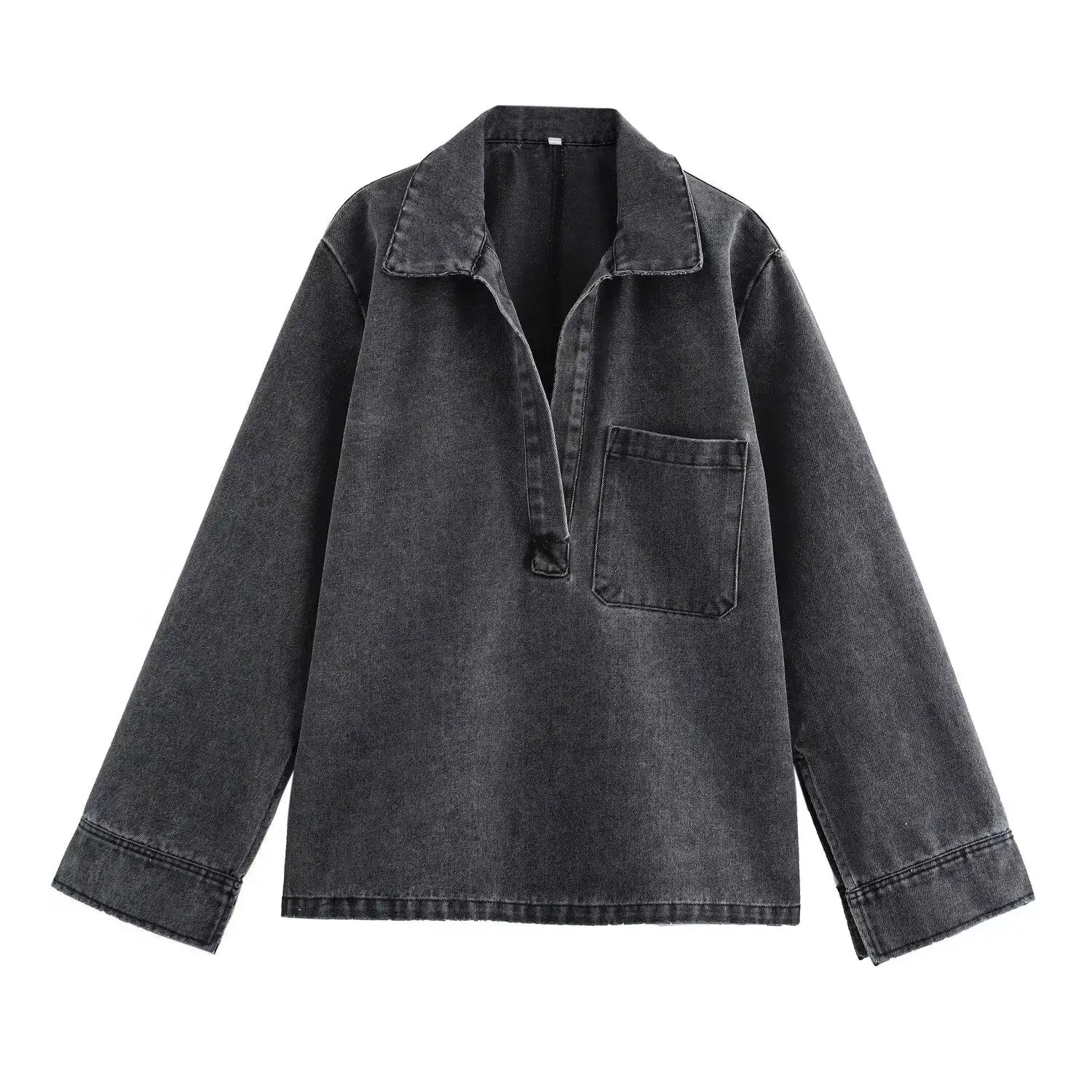 2024 Jeans Set For Women Turn Down Collar Casual Top High Waist Denim