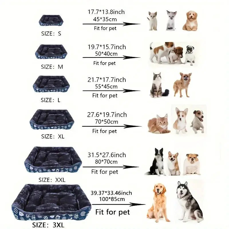 Winter Cozy Dog And Cat Sofa Bed Mat Plush Pet Bed For Small Medium And Large Dogs And Cats